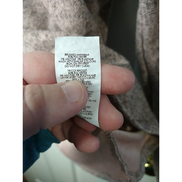 $ Boohoo Pink Heather Coldshoulder Pullover Top. Size 8 - Picture 7 of 9